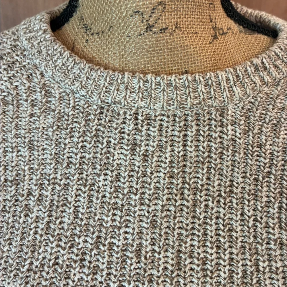J. Crew 100% Cotton oversized Sweater marled neutral size Small